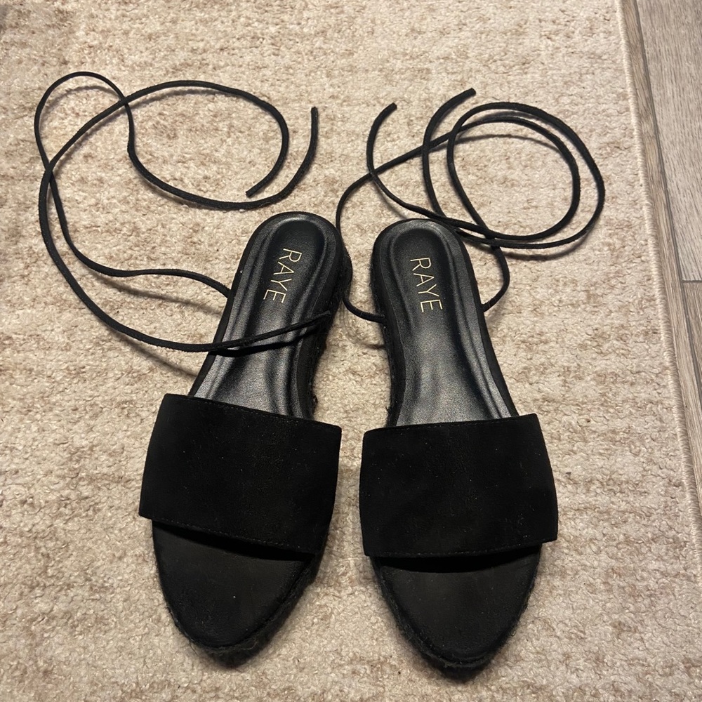 RAYE sandals with tie up laces